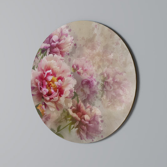 Decorazione murale rotonda PEONY WHISPER