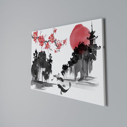 CHERRY SHADOWS Stampa su tela orizzontale