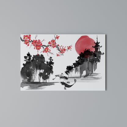 CHERRY SHADOWS Stampa su tela orizzontale