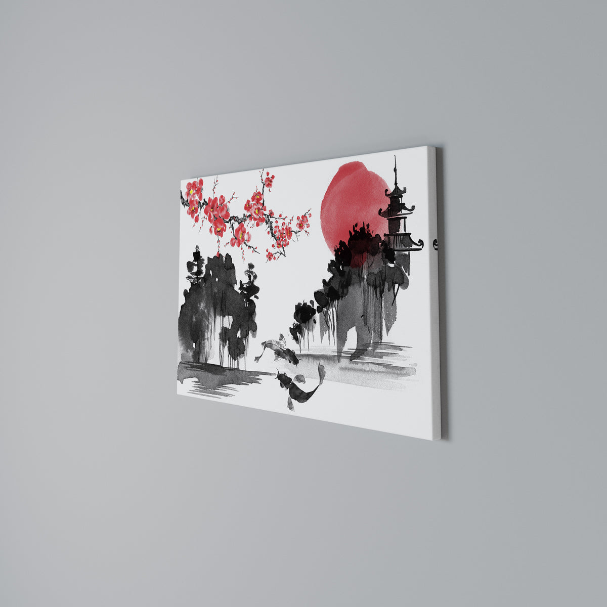 CHERRY SHADOWS Stampa su tela orizzontale