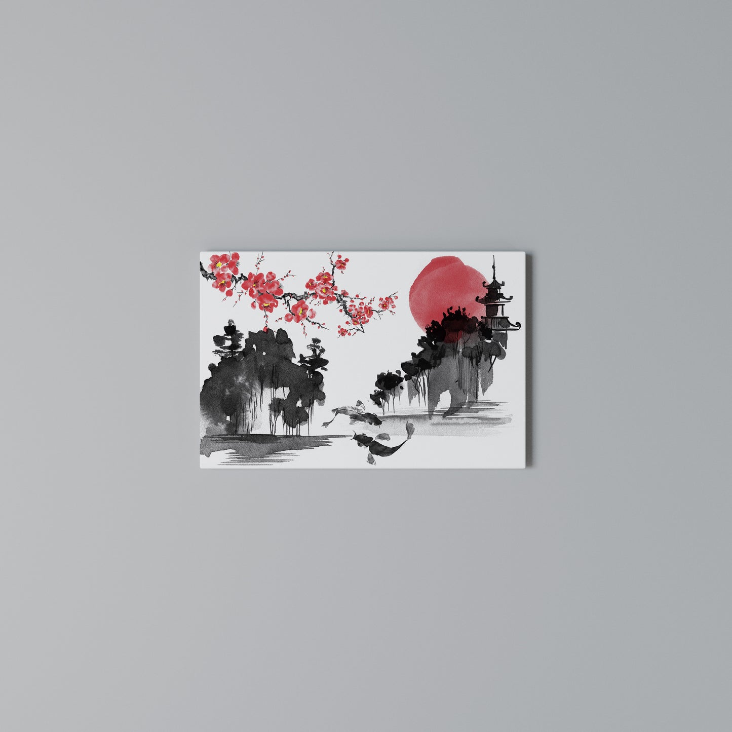 CHERRY SHADOWS Stampa su tela orizzontale