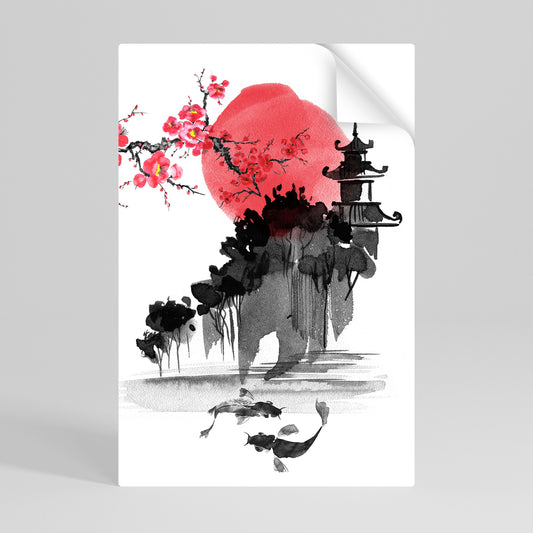 Poster verticale staccabile e attaccabile CHERRY SHADOWS