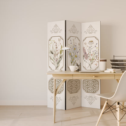 ELEGANTE ARAZZO BOTANICO Divisorio decorativo per ambienti a 3 pannelli