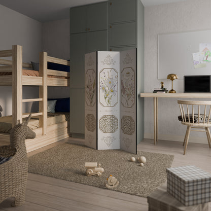 ELEGANTE ARAZZO BOTANICO Divisorio decorativo per ambienti a 3 pannelli
