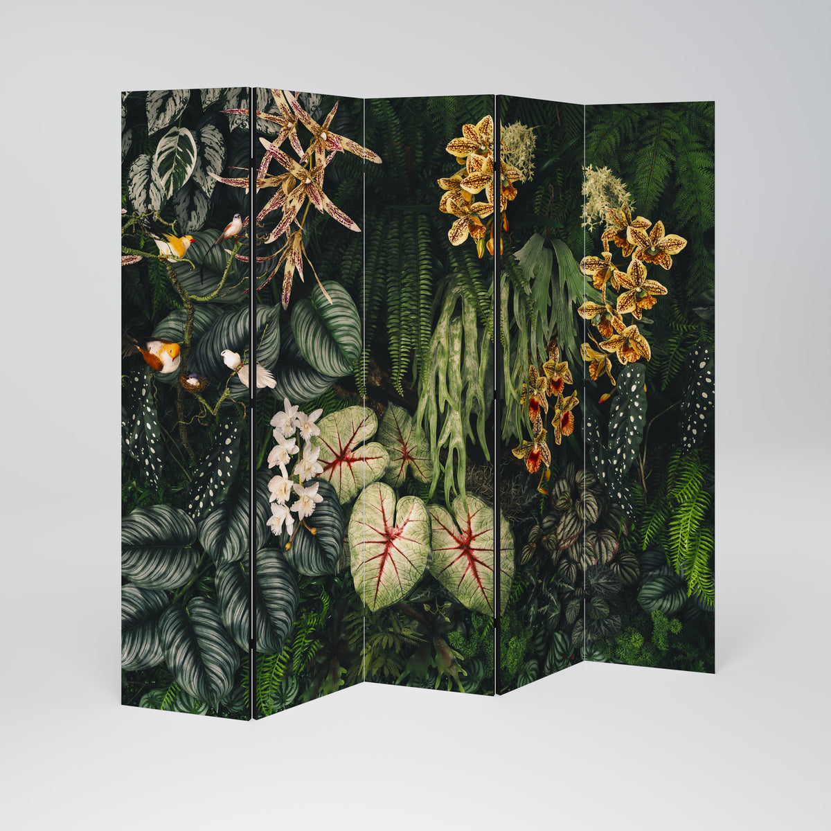 SILENT WILDERNESS Decorative 5-Panel Room Divider