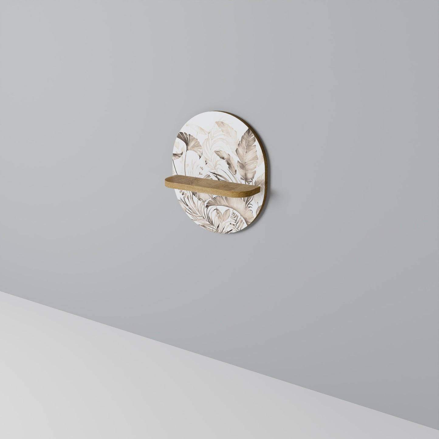 GRACEFUL DAYS Mensola ovale per opere d'arte in effetto rovere