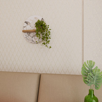 GRACEFUL DAYS Mensola ovale per opere d'arte in effetto rovere