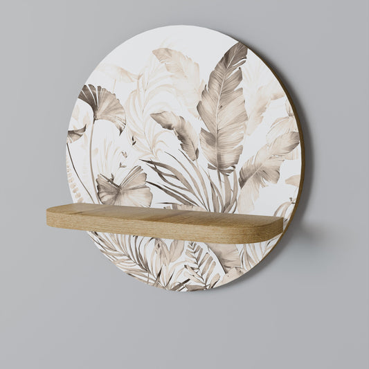 GRACEFUL DAYS Mensola rotonda per opere d'arte in effetto rovere
