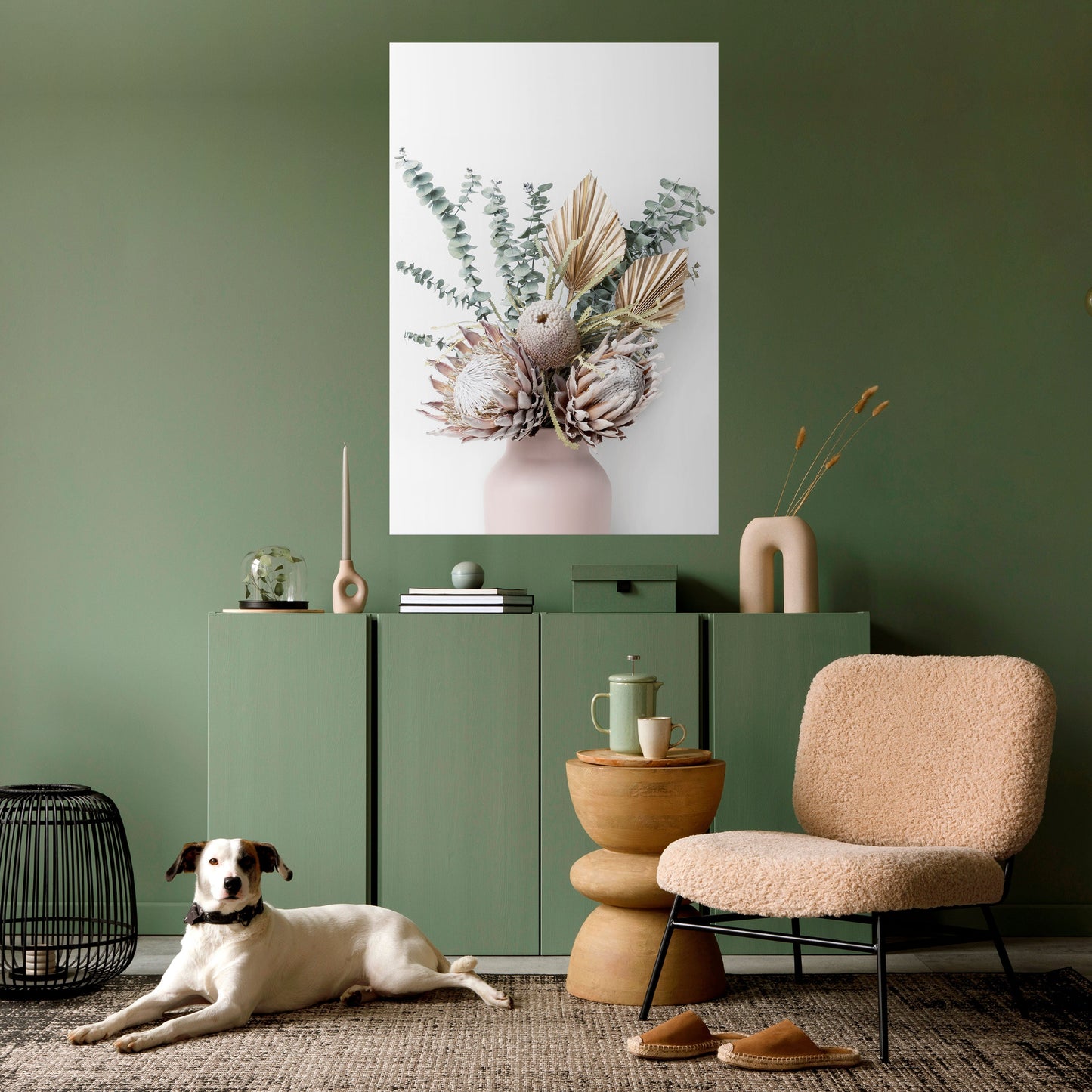 Poster verticale staccabile e attaccabile "LA CAVALIERA DORATA DELLA NATURA"
