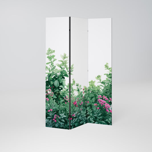 FLORAL SERENITY BARRIER Divisorio decorativo per ambienti a 3 pannelli