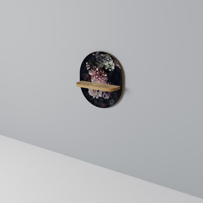 Mensola ovale PURE BLOSSOM in effetto rovere