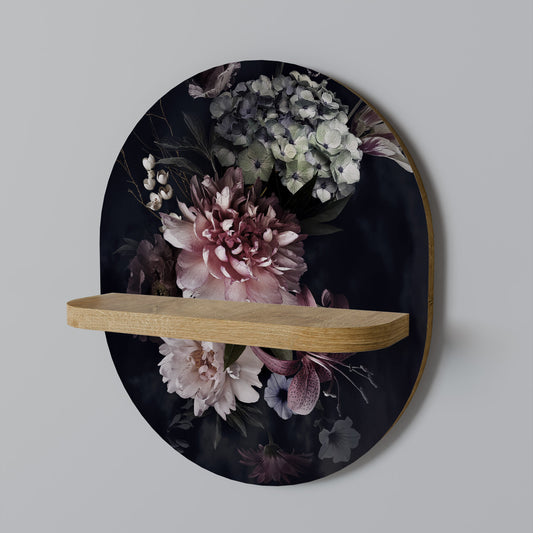 Mensola ovale PURE BLOSSOM in effetto rovere