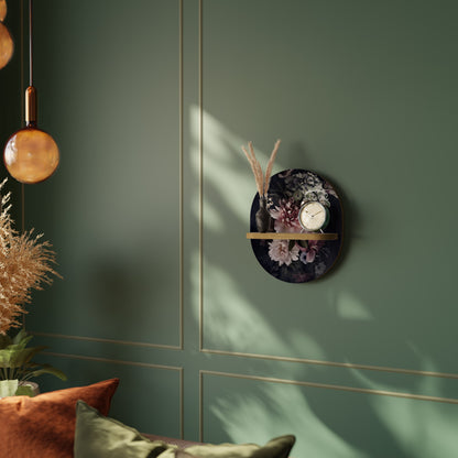 Mensola ovale PURE BLOSSOM in effetto rovere
