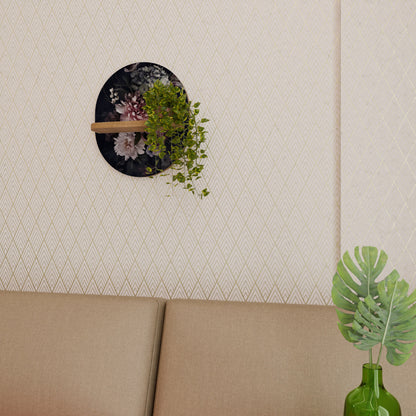 Mensola ovale PURE BLOSSOM in effetto rovere