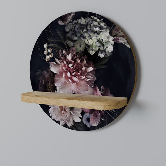 Mensola rotonda PURE BLOSSOM in effetto rovere