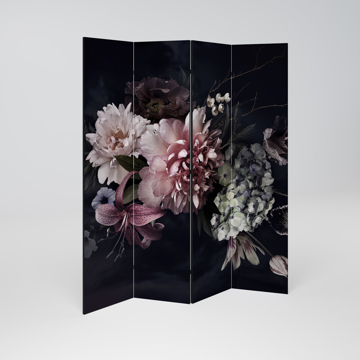 PURE BLOSSOM Paravento Decorativo a 4 Pannelli