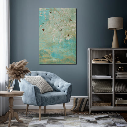 BLOOMING CHARM Stampa su tela verticale