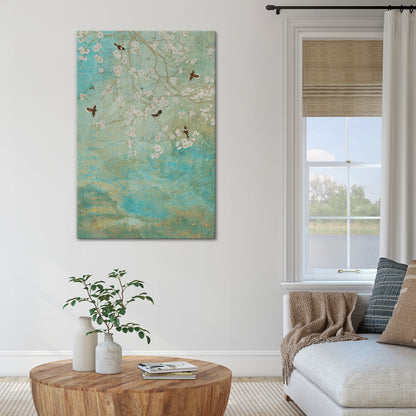 BLOOMING CHARM Stampa su tela verticale