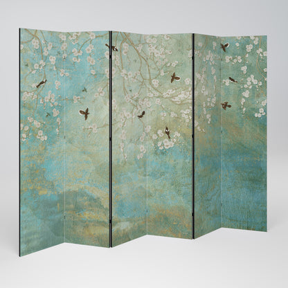 BLOOMING CHARM Divisorio decorativo per ambienti a 6 pannelli