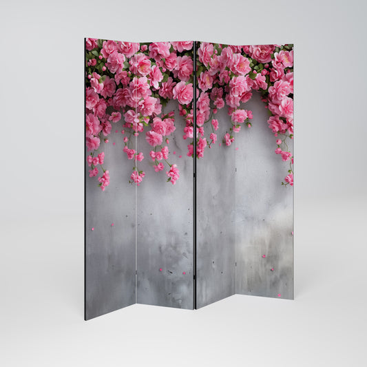 SERENE FLOWER FOLD Divisorio decorativo per ambienti a 4 pannelli