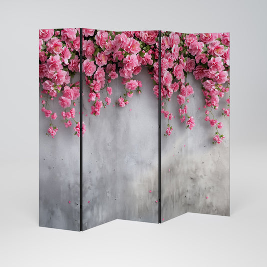 SERENE FLOWER FOLD Divisorio decorativo per ambienti a 5 pannelli