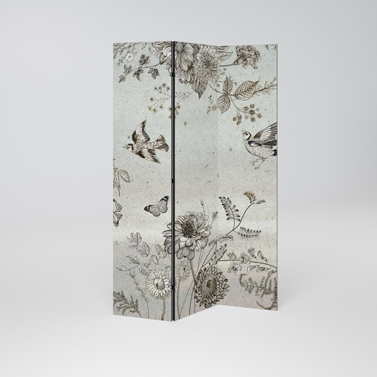 FLY ME TO THE SUN Decorative 3-Panel Room Divider
