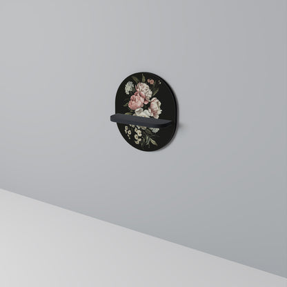 Mensola ovale LUSH ELEGANCE con finitura nera