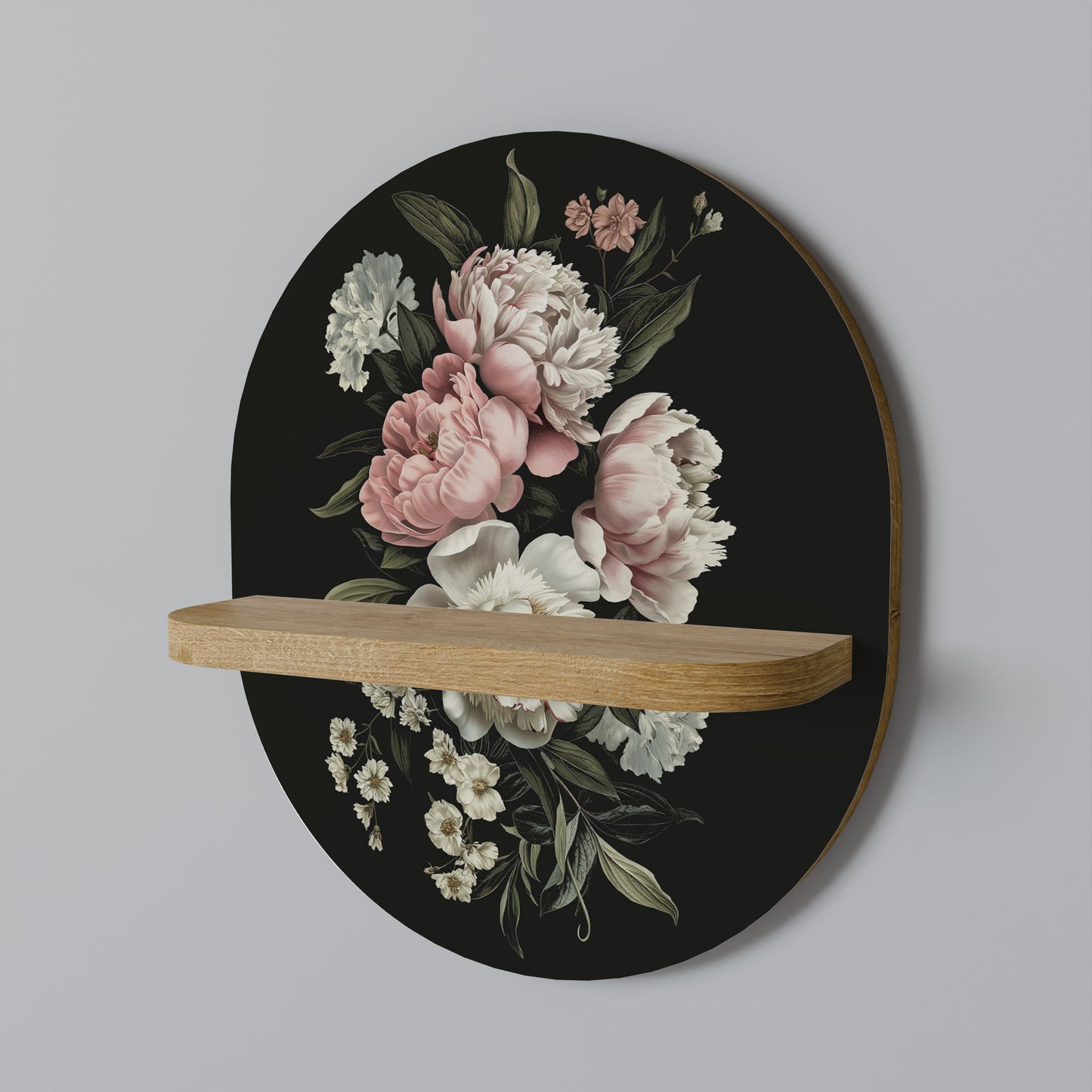 LUSH ELEGANCE Mensola ovale effetto rovere