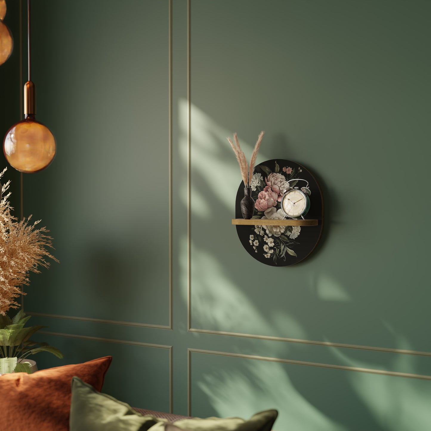 LUSH ELEGANCE Mensola ovale effetto rovere