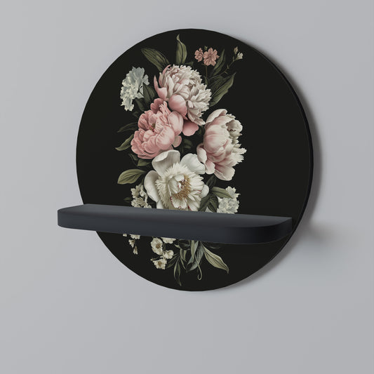 Mensola rotonda LUSH ELEGANCE con finitura nera