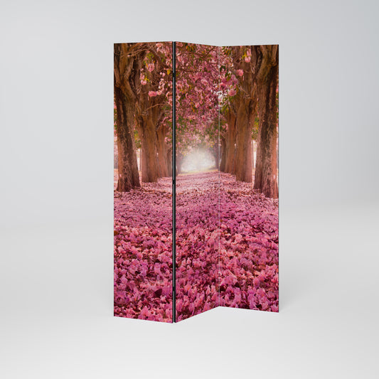 BLOSSOMING PATHWAYS Divisorio decorativo per ambienti a 3 pannelli