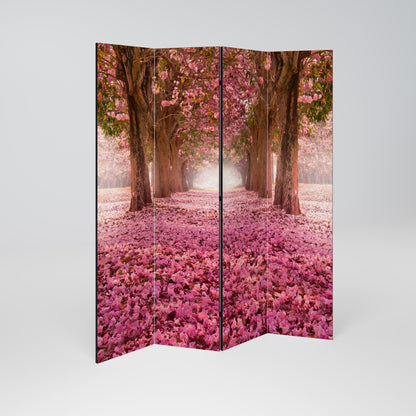 BLOSSOMING PATHWAYS Divisorio decorativo per ambienti a 4 pannelli