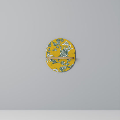 Mensola ovale YELLOW CHINOISERIE in effetto rovere