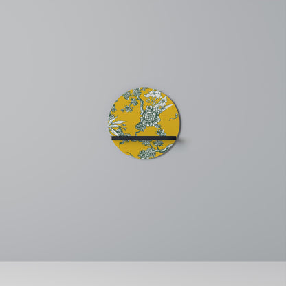 Mensola rotonda YELLOW CHINOISERIE in finitura nera