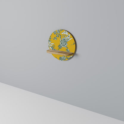 Mensola rotonda YELLOW CHINOISERIE in effetto rovere