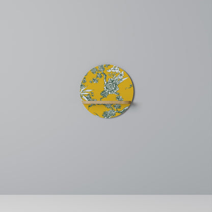 Mensola rotonda YELLOW CHINOISERIE in effetto rovere