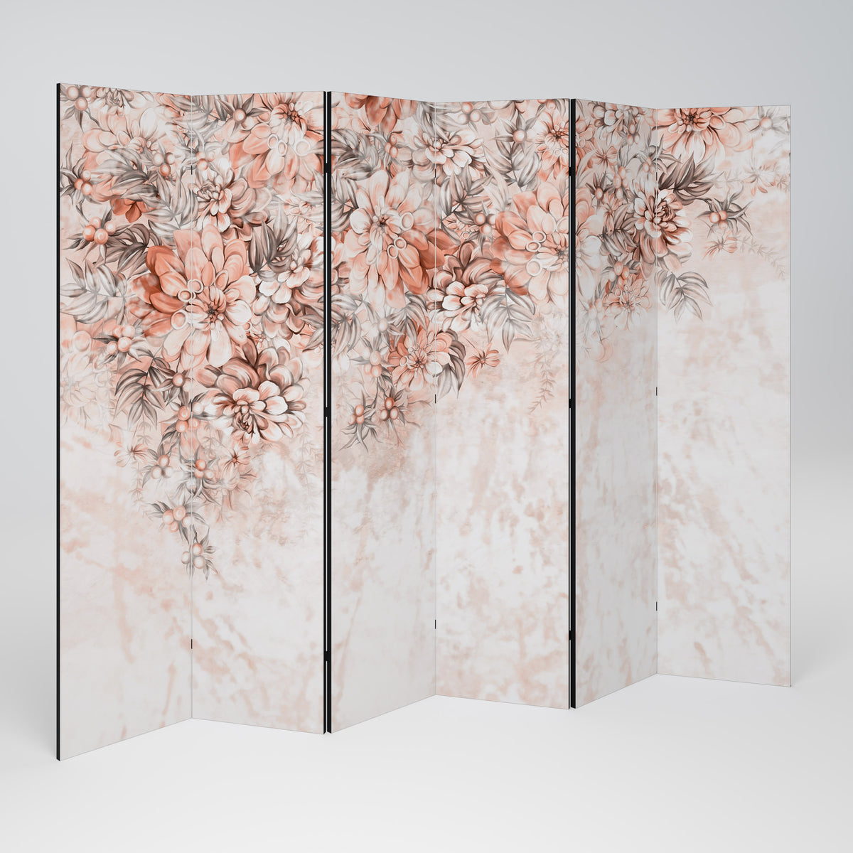 MARBLE GARDEN FANTASY Paravento Decorativo a 6 Pannelli