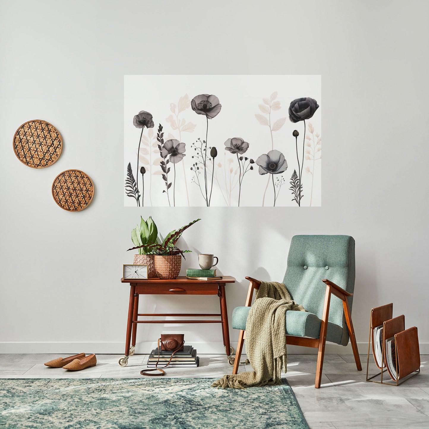 Poster orizzontale staccabile e attaccabile POPPY ALLURE