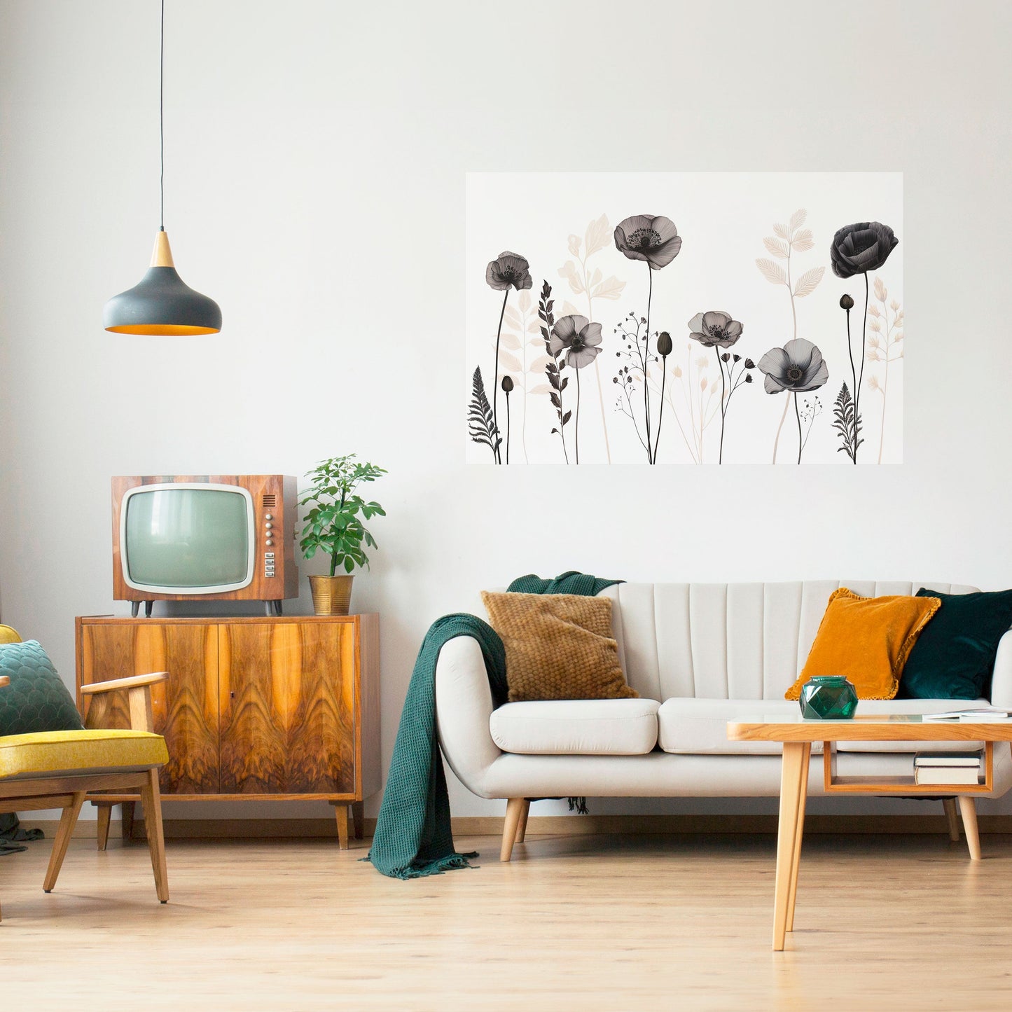 Poster orizzontale staccabile e attaccabile POPPY ALLURE