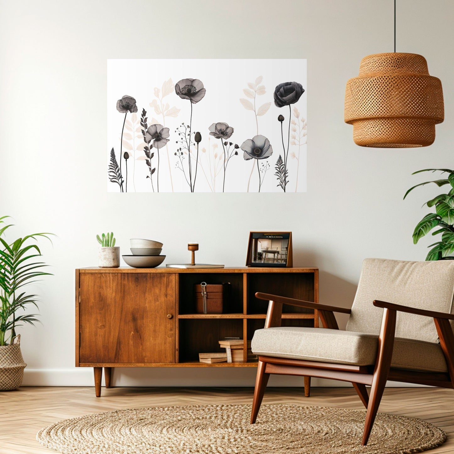 Poster orizzontale staccabile e attaccabile POPPY ALLURE
