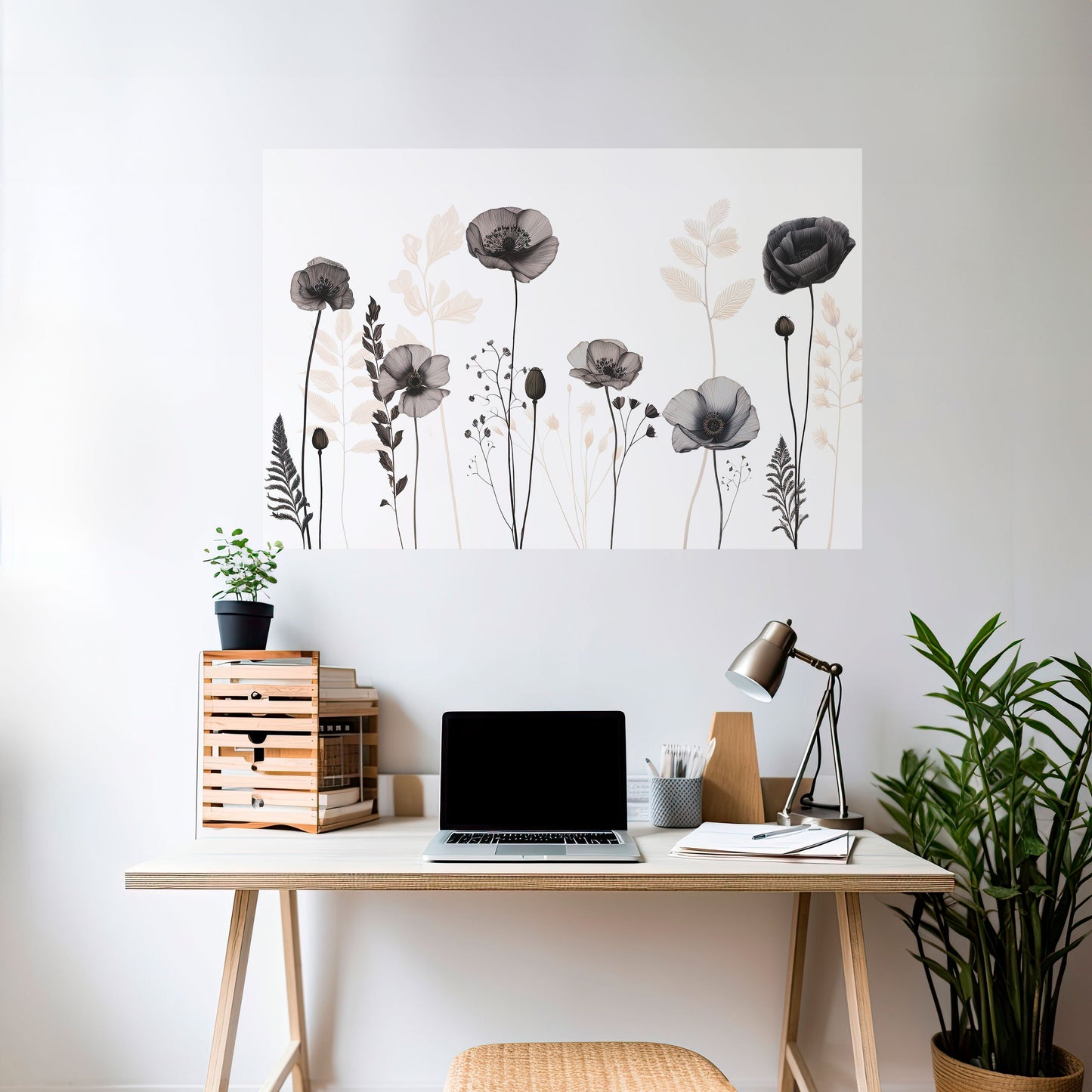 Poster orizzontale staccabile e attaccabile POPPY ALLURE