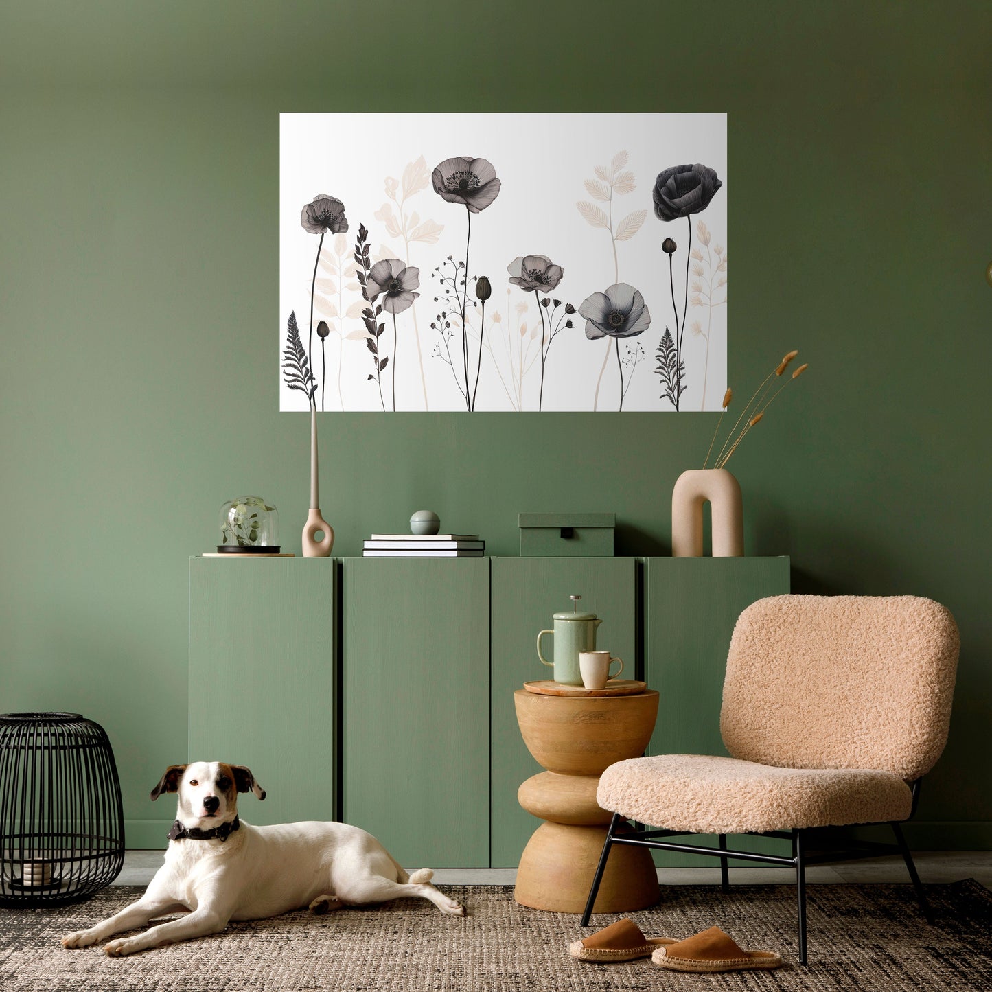 Poster orizzontale staccabile e attaccabile POPPY ALLURE