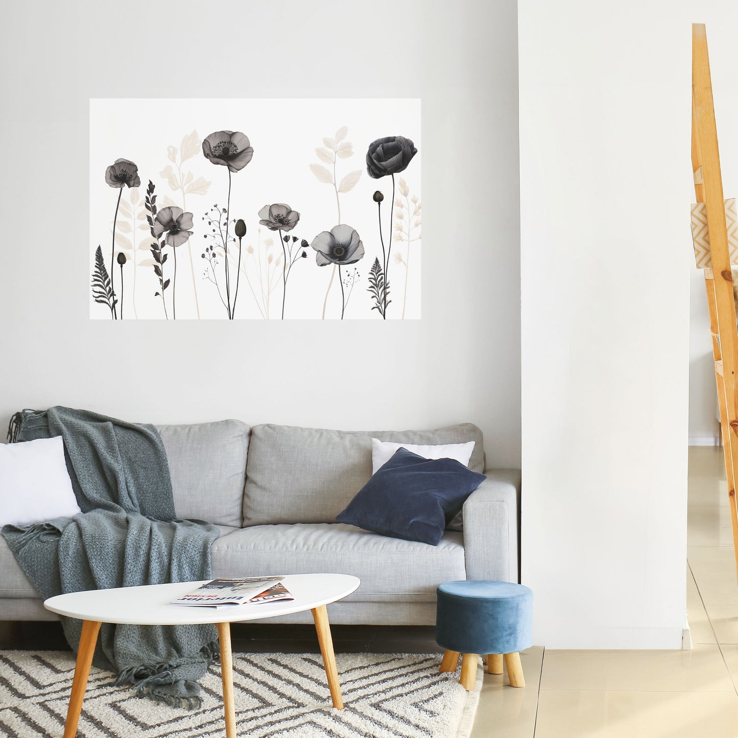 Poster orizzontale staccabile e attaccabile POPPY ALLURE