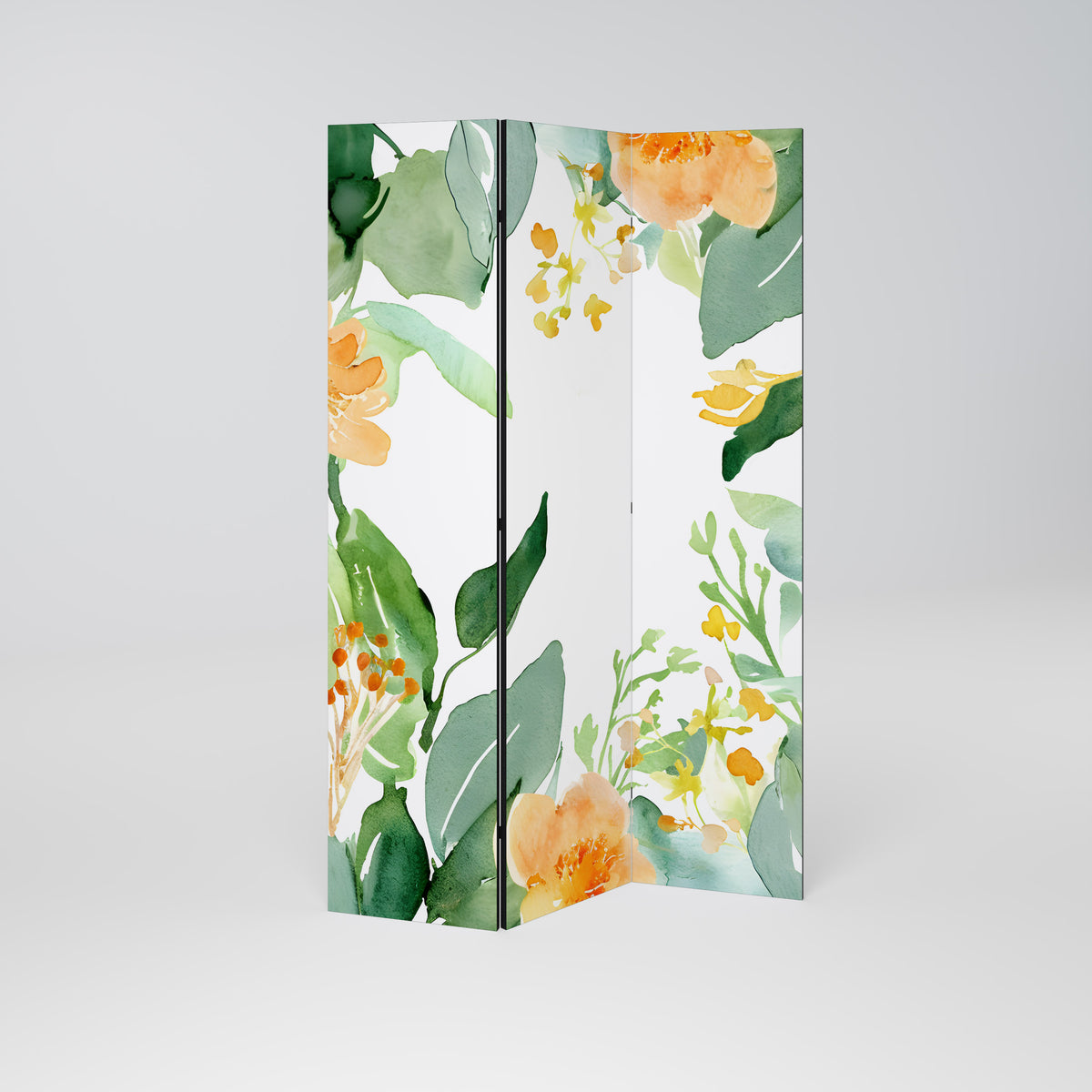 FLORAL SERENITY SPLIT Decorative 3-Panel Room Divider