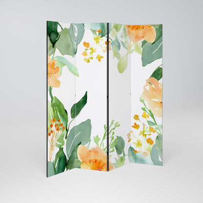 FLORAL SERENITY SPLIT Divisorio decorativo per ambienti a 4 pannelli