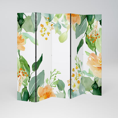 Divisorio decorativo per ambienti a 5 pannelli FLORAL SERENITY SPLIT