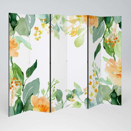 FLORAL SERENITY SPLIT Divisorio decorativo per ambienti a 6 pannelli