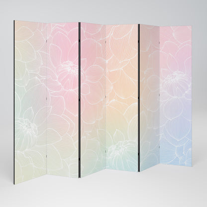 ELEGANTE FUSIONE FLOREALE Divisorio decorativo a 6 pannelli