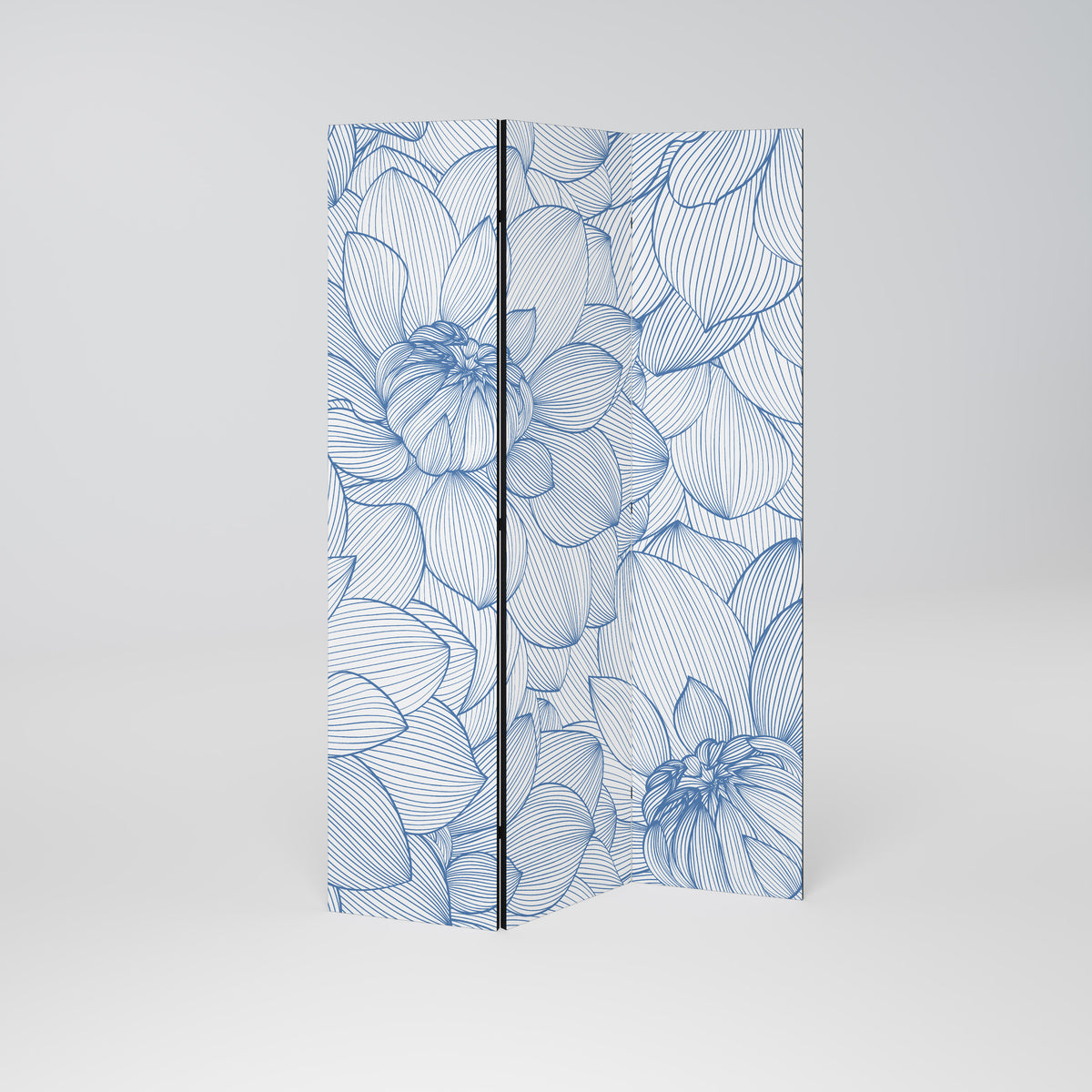 LUSH LINEAR BLOOMS Paravento Decorativo a 3 Pannelli