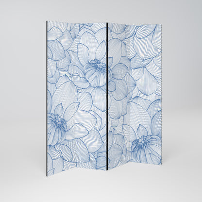LUSH LINEAR BLOOMS Divisorio decorativo per ambienti a 4 pannelli